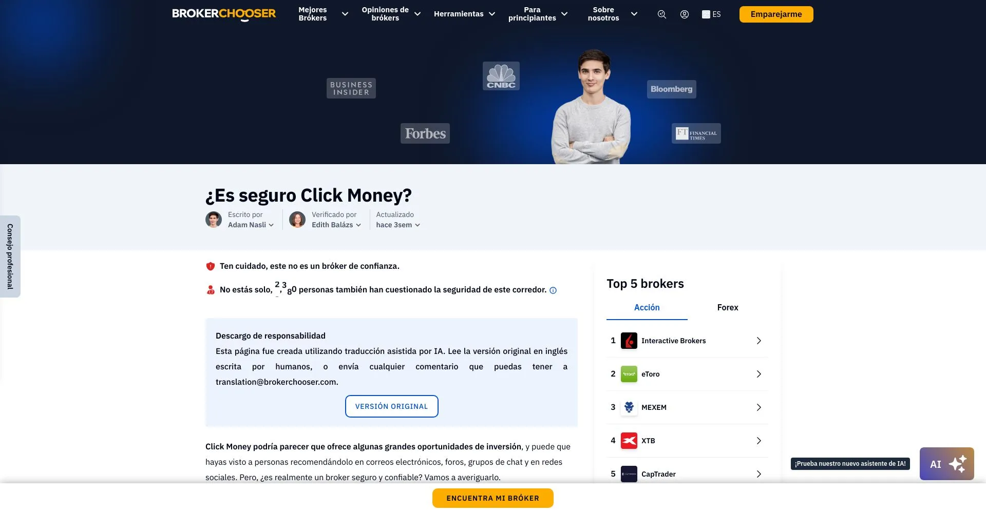 ¿Qué es Click Money: Opiniones, ¿es una estafa o es seguro y fiable?