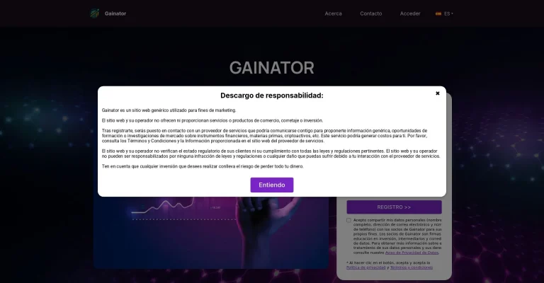 ¿Qué es Gainator: Opiniones, ¿es una estafa o es seguro y fiable?