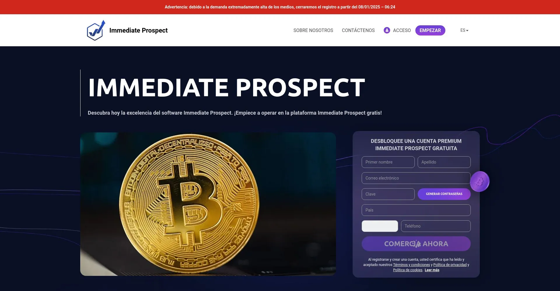 ¿Qué es Immediate Prospect: Opiniones, ¿es una estafa o es seguro y fiable?