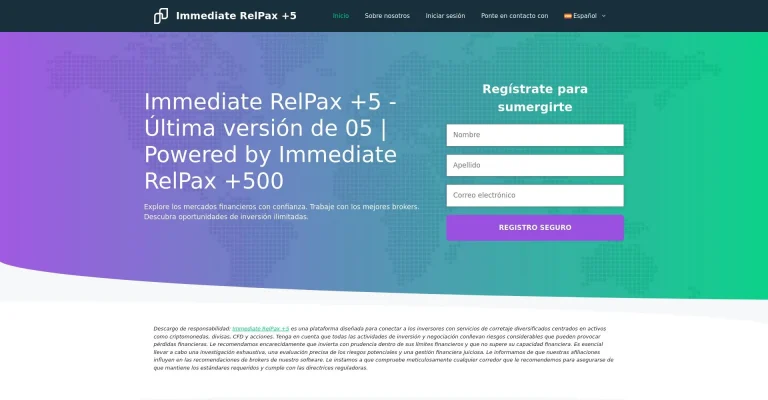 ¿Qué es Immediate Relpax: Opiniones, ¿es una estafa o es seguro y fiable?