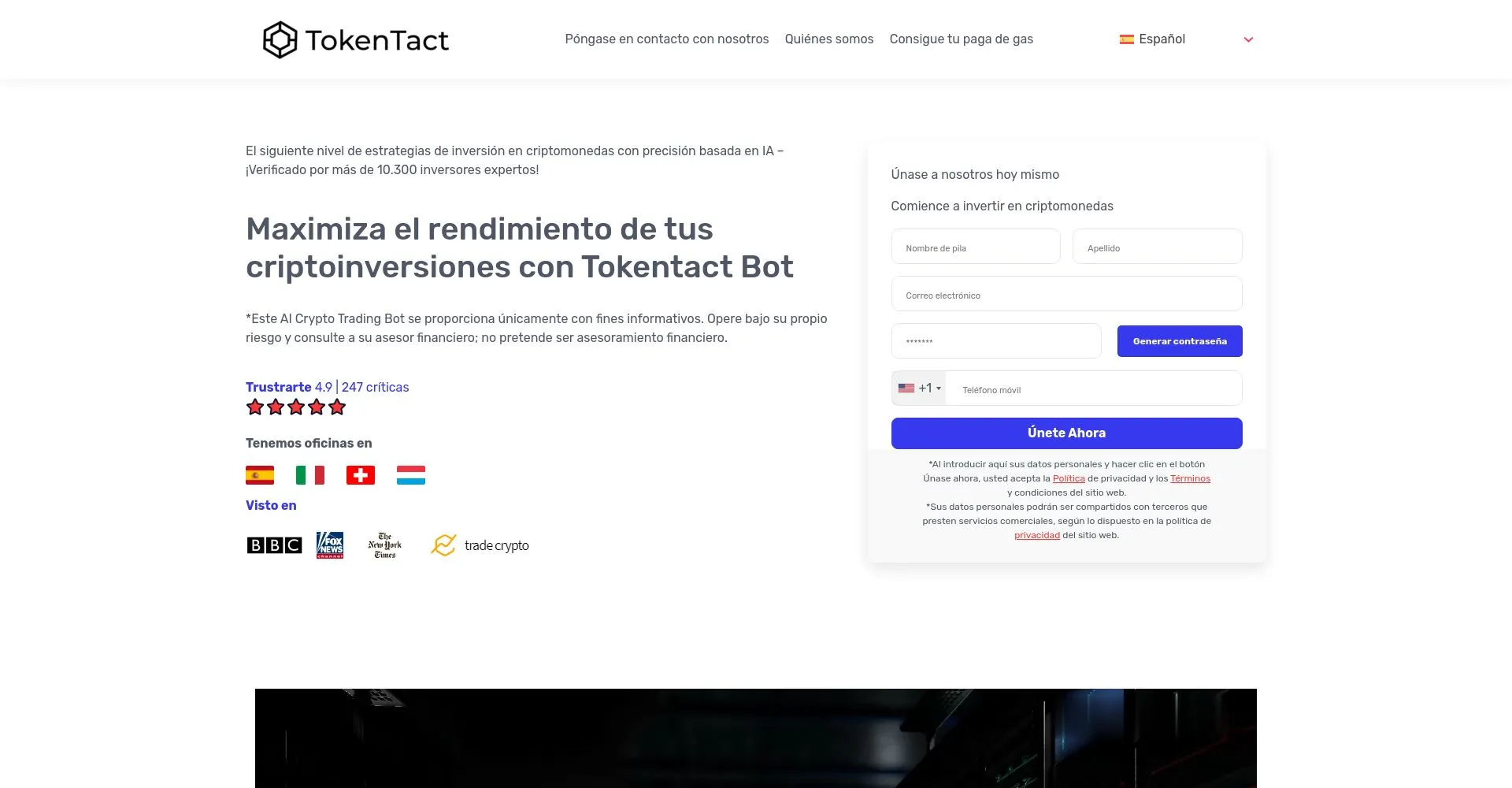¿Qué es TokenTact: Opiniones, ¿es una estafa o es seguro y fiable?