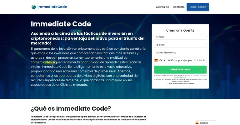 ¿Qué es Immediate Code: Opiniones, ¿es una estafa o es seguro y fiable?