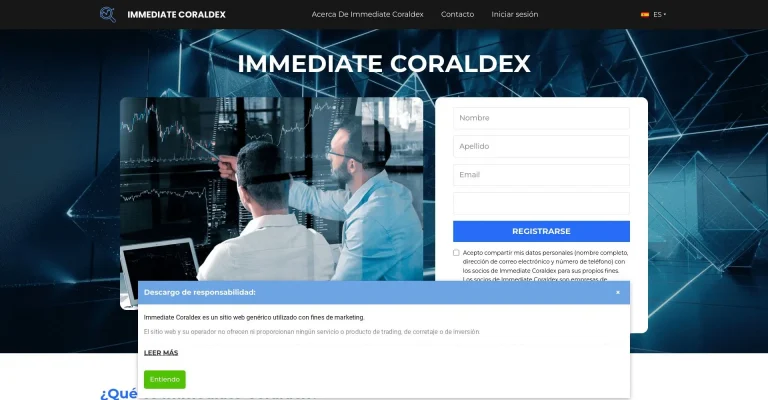 ¿Qué es Immediate Coraldex: Opiniones, ¿es una estafa o es seguro y fiable?