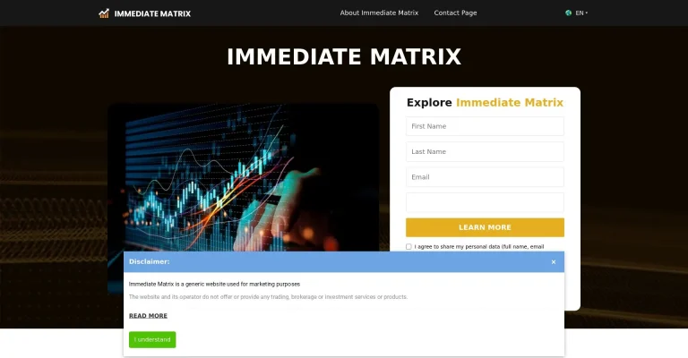 ¿Qué es Immediate Matrix: Opiniones, ¿es una estafa o es seguro y fiable?