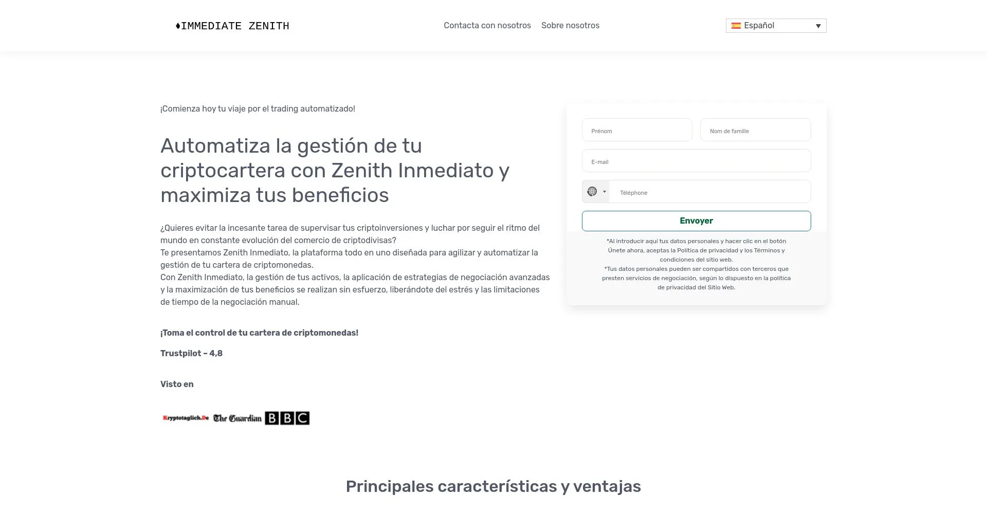 ¿Qué es Immediate Zenith: Opiniones, ¿es una estafa o es seguro y fiable?