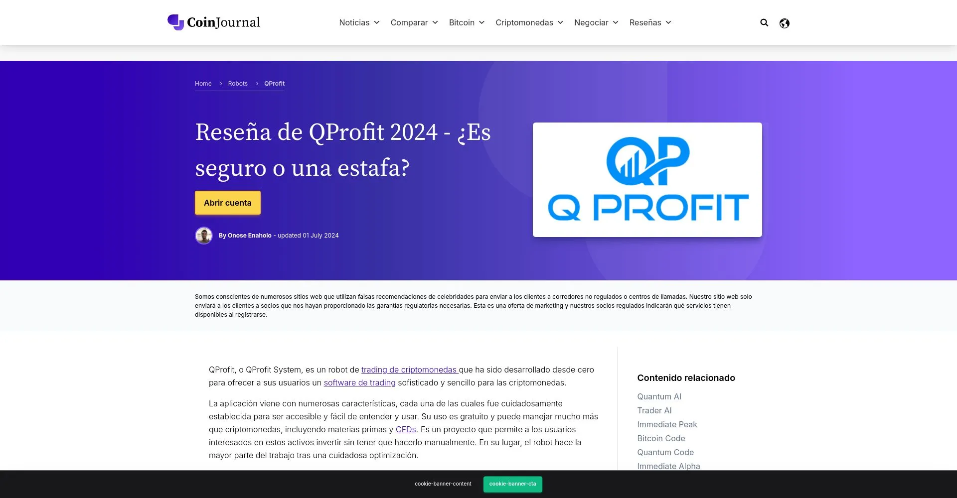 ¿Qué es Qprofit System: Opiniones, ¿es una estafa o es seguro y fiable?