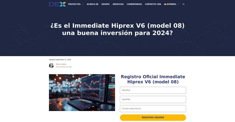 ¿Qué es Immediate V6 Hiprex: Opiniones, ¿es una estafa o es seguro y fiable?