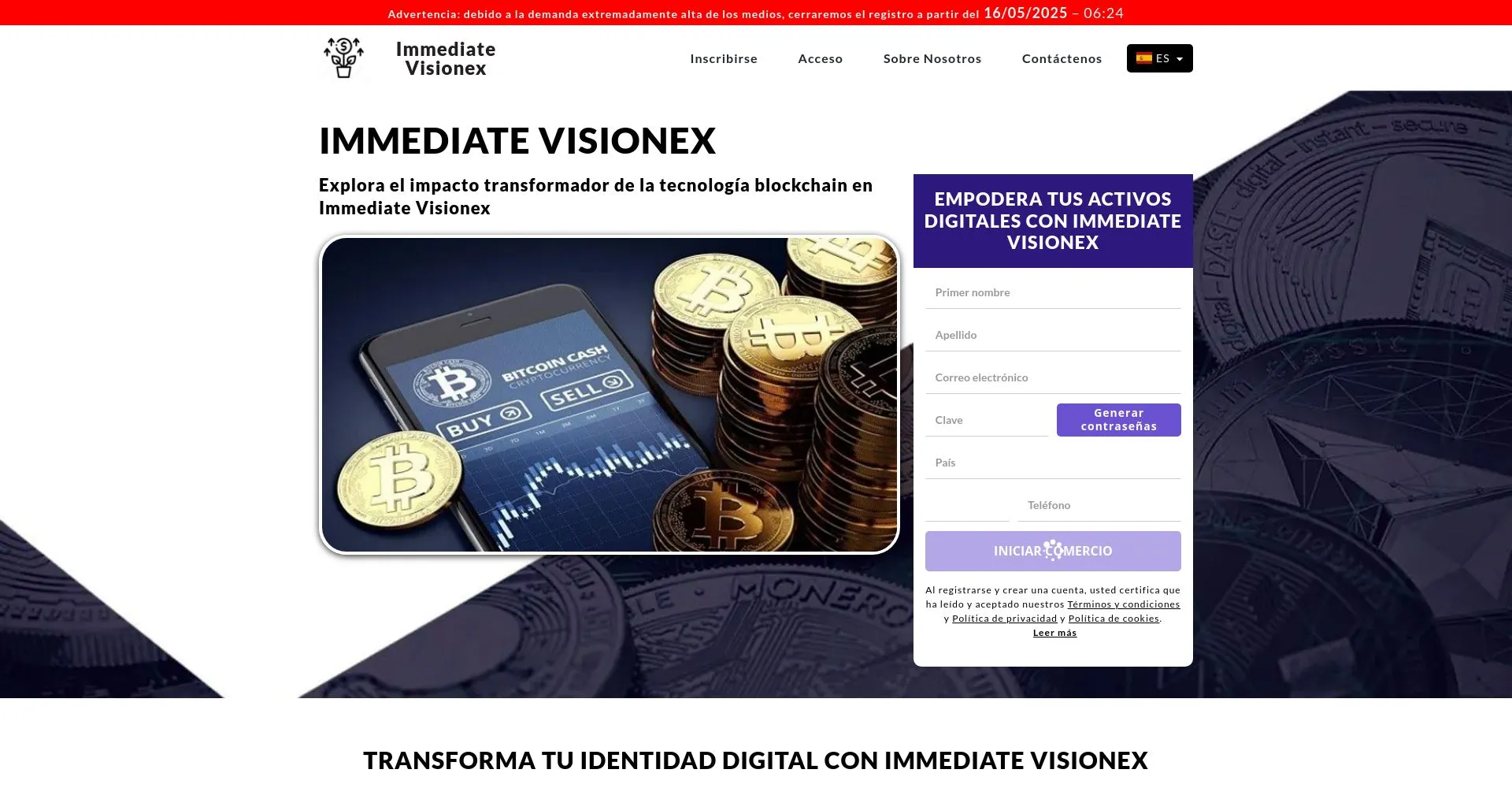 ¿Qué es Immediate Visionex: Opiniones, ¿es una estafa o es seguro y fiable?