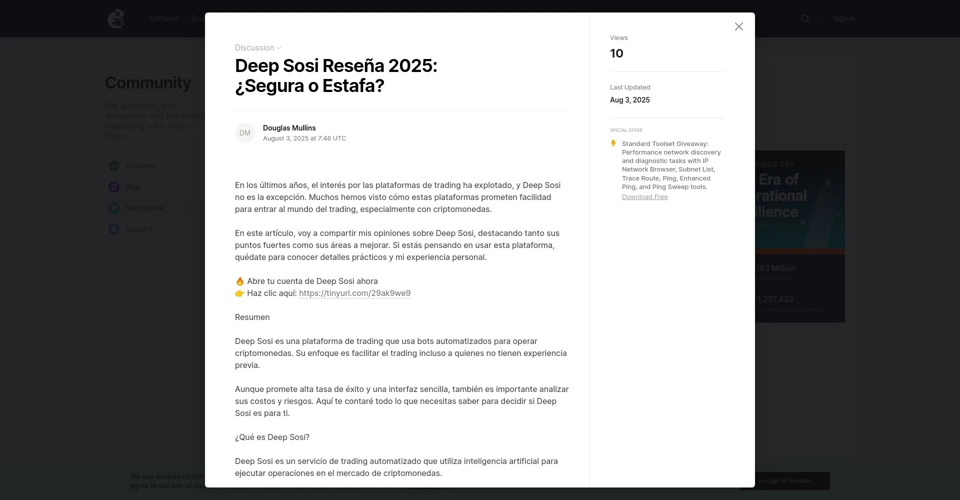 ¿Qué es Deep Sosi: Opiniones, ¿es una estafa o es seguro y fiable?